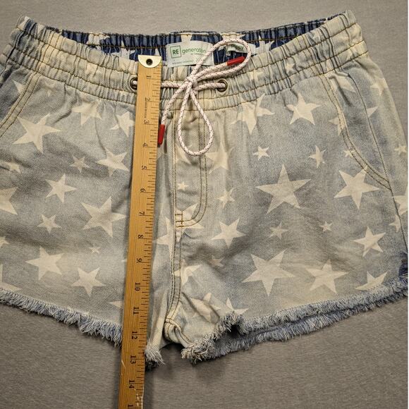 Re-Generation Shorts Womens Large Light Denim Stars Sustainable Y2K - Picture 4 of 11